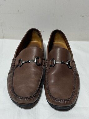 Peter Millar Leather Horsebit Loafers Mens 11 Brown Driving Golf Shoes Preppy